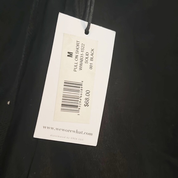 NWT WeWoreWhat x Revolve Black Pull On Cotton Drawstring Shorts women size M - Picture 4 of 5